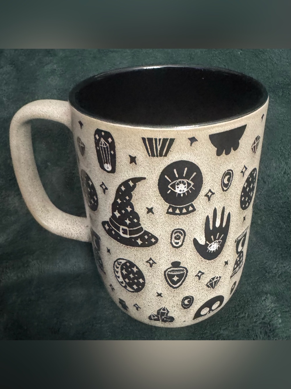 Salem St. Witchy Halloween Coffee Mug w/ Witchcraft Symbols Evil Eye Hamsa NWT